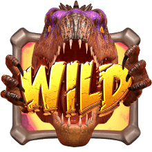 - รูปสัญลักษณ์ WILD ของเกม Jurassic Kingdom