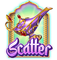 - สัญลักษณ์ SCATTER ของเกม Genie is 3 Wishes